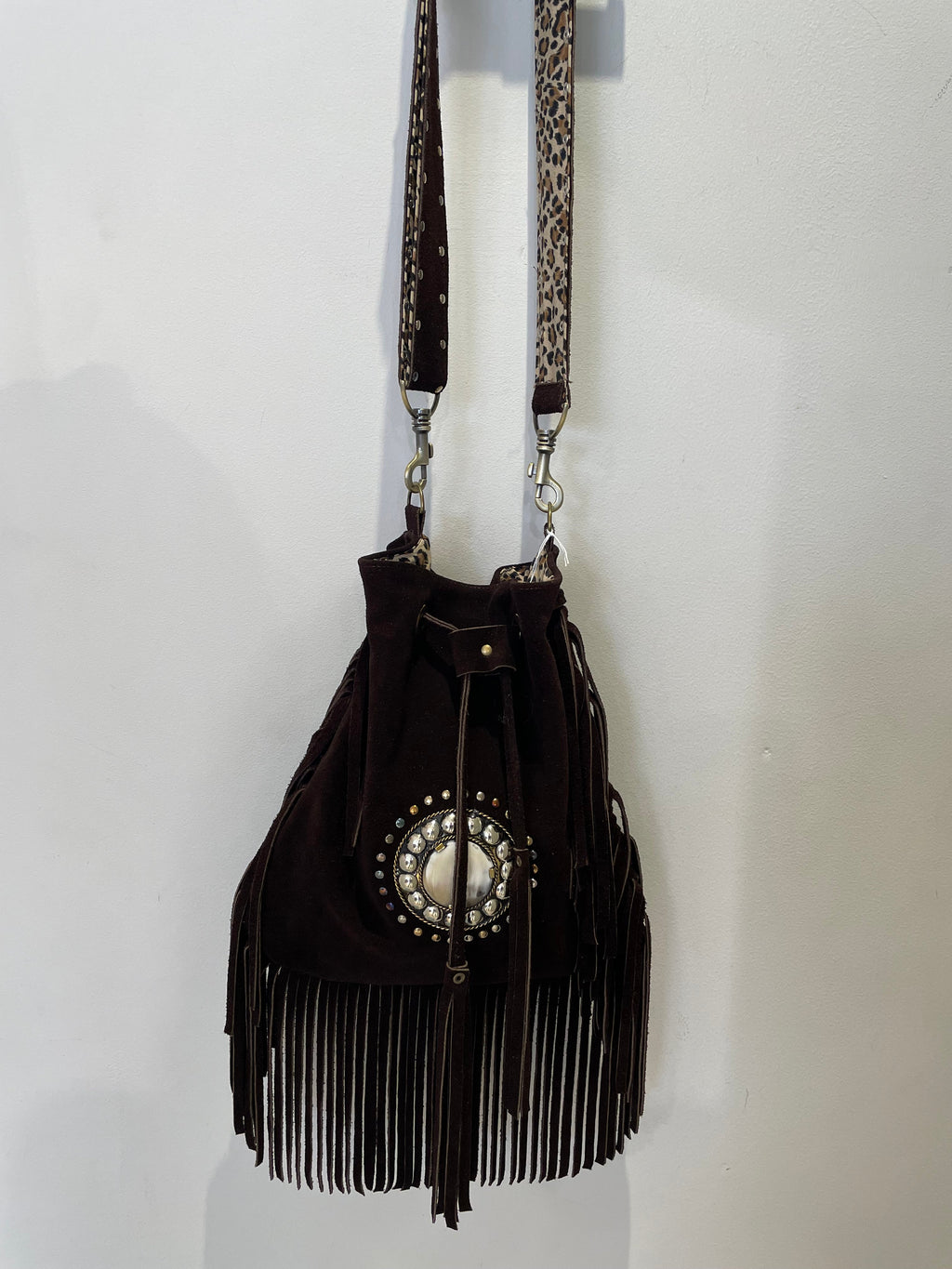 Sac Arizona Spirit – Suédine chocolat à franges