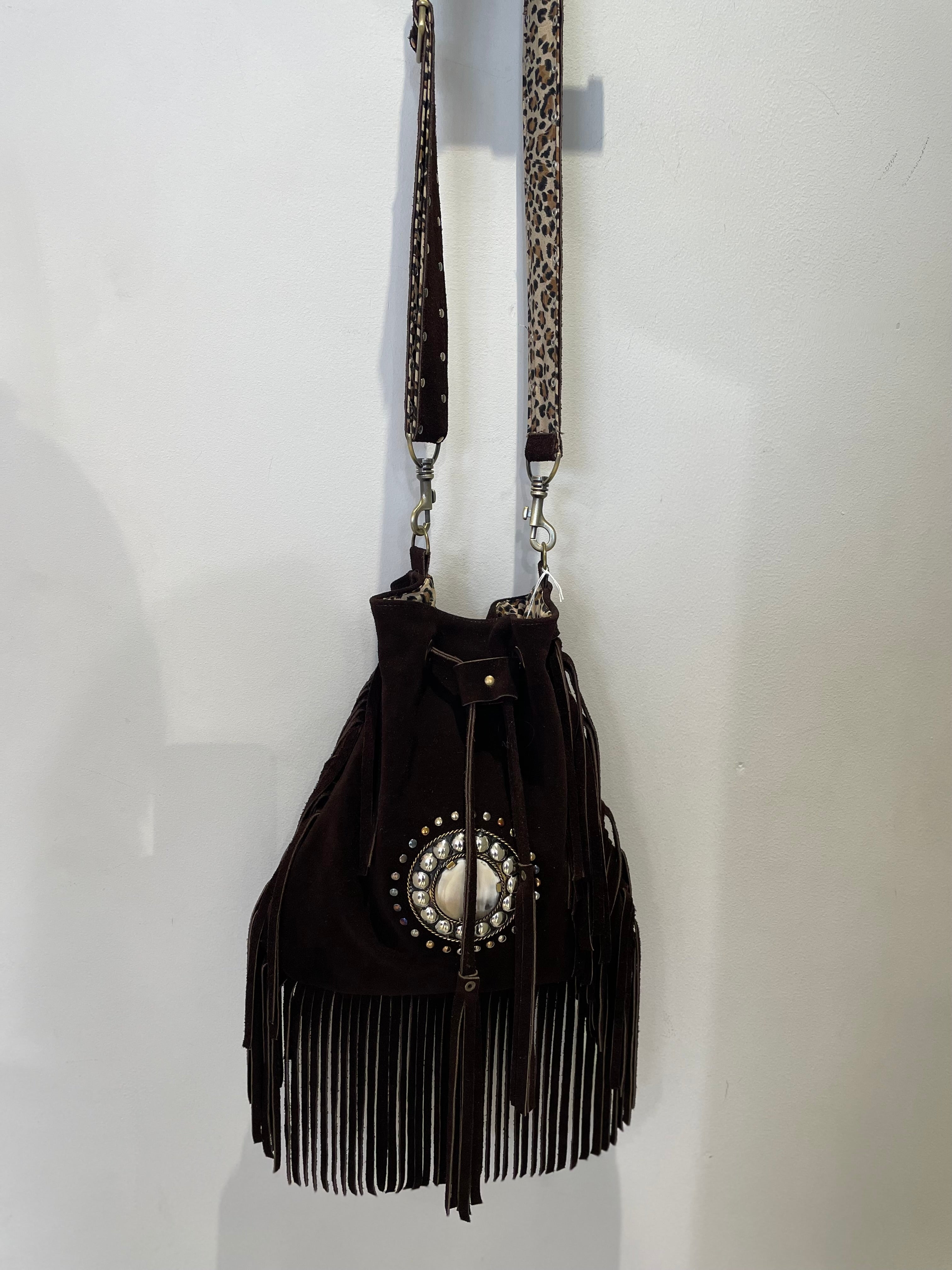 Sac Arizona Spirit – Suédine chocolat à franges