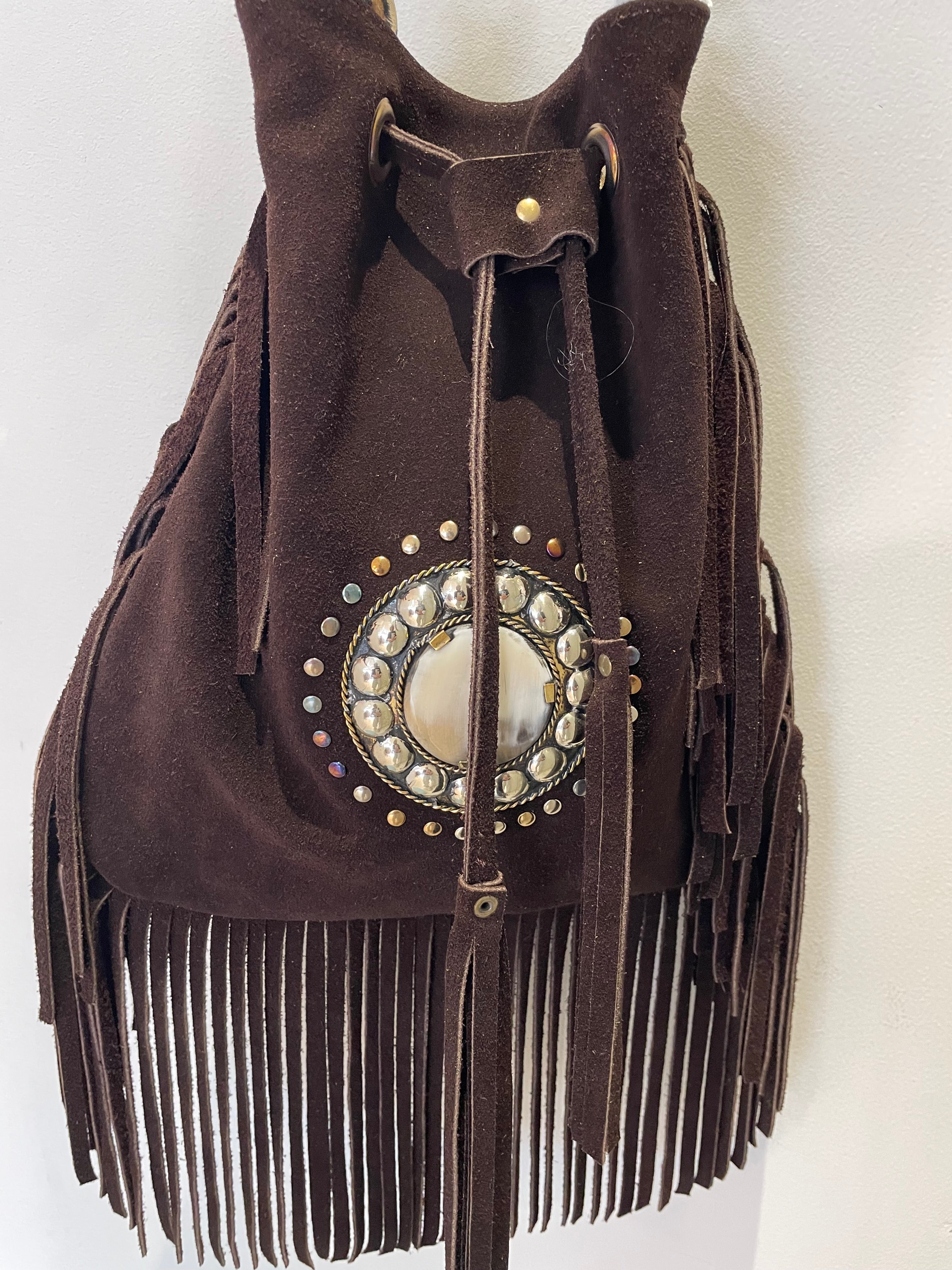 Sac Arizona Spirit – Suédine chocolat à franges