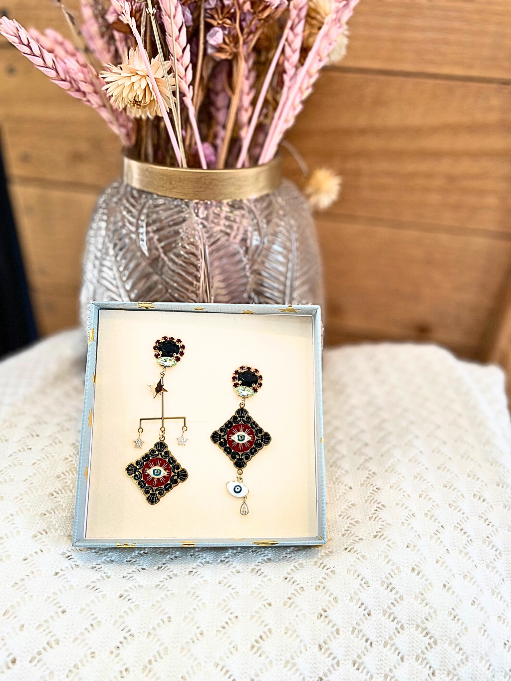 Boucles d’Oreilles Amuleto –  (Plaqué Or 18K)