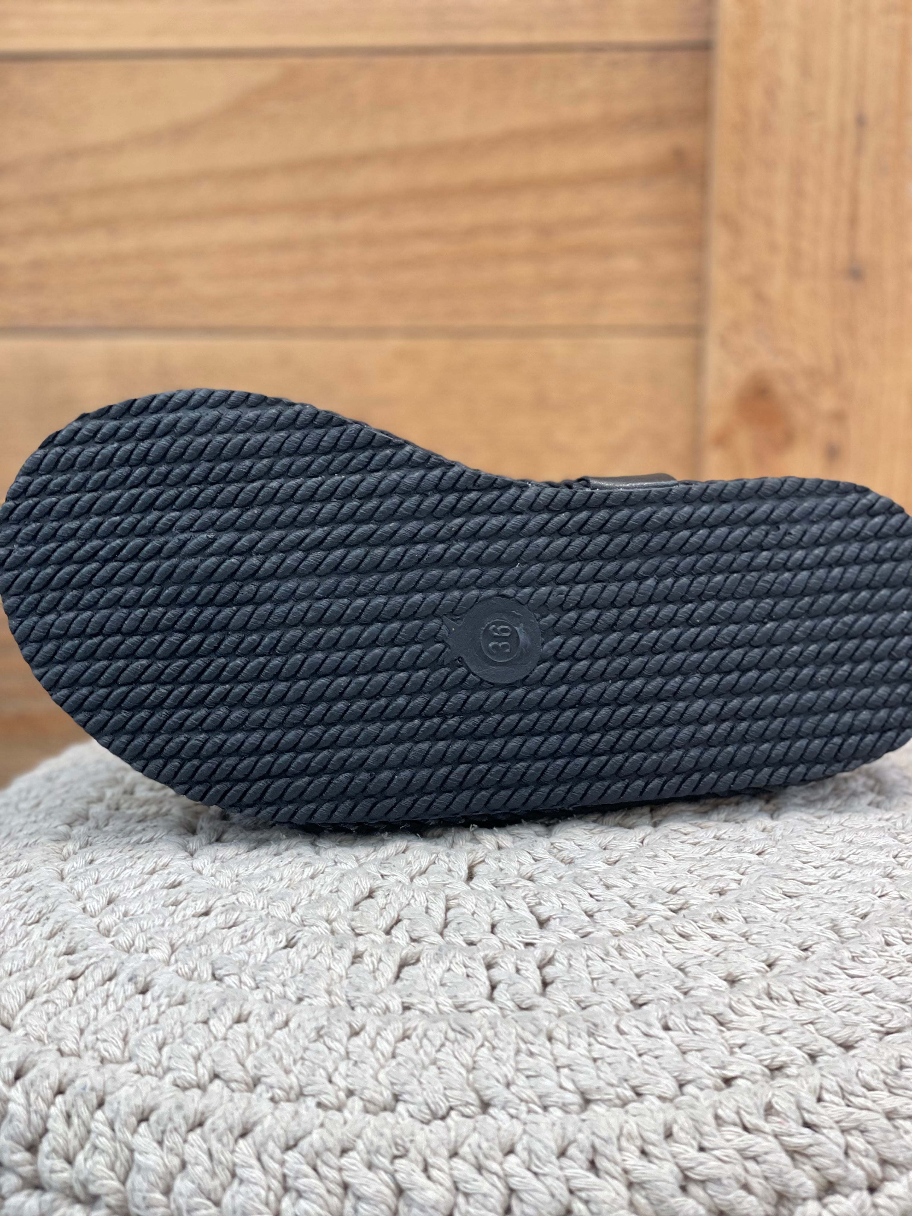 Sandales cordes ÉVASION Noires