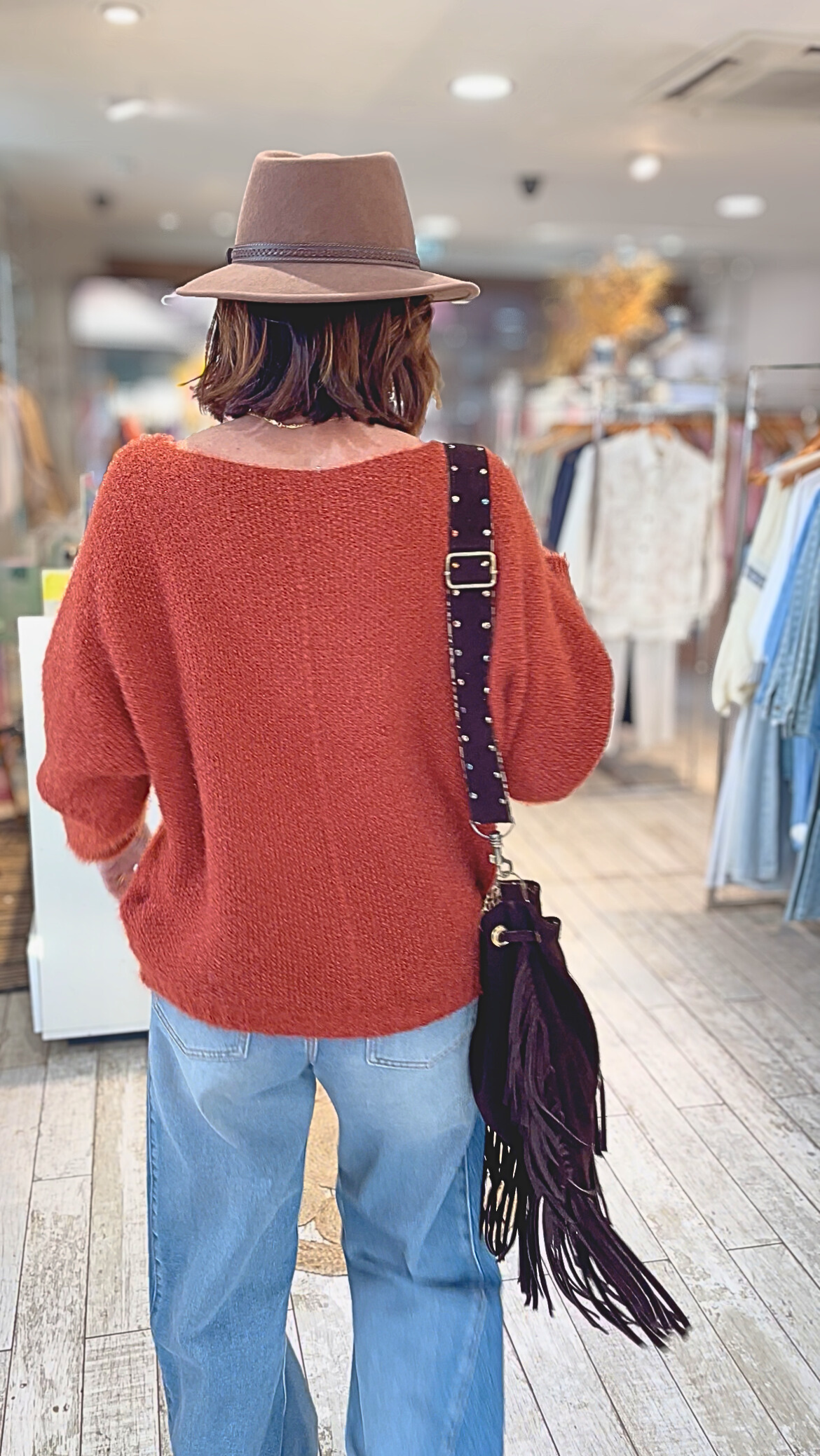 Pull Glow Brique irisé