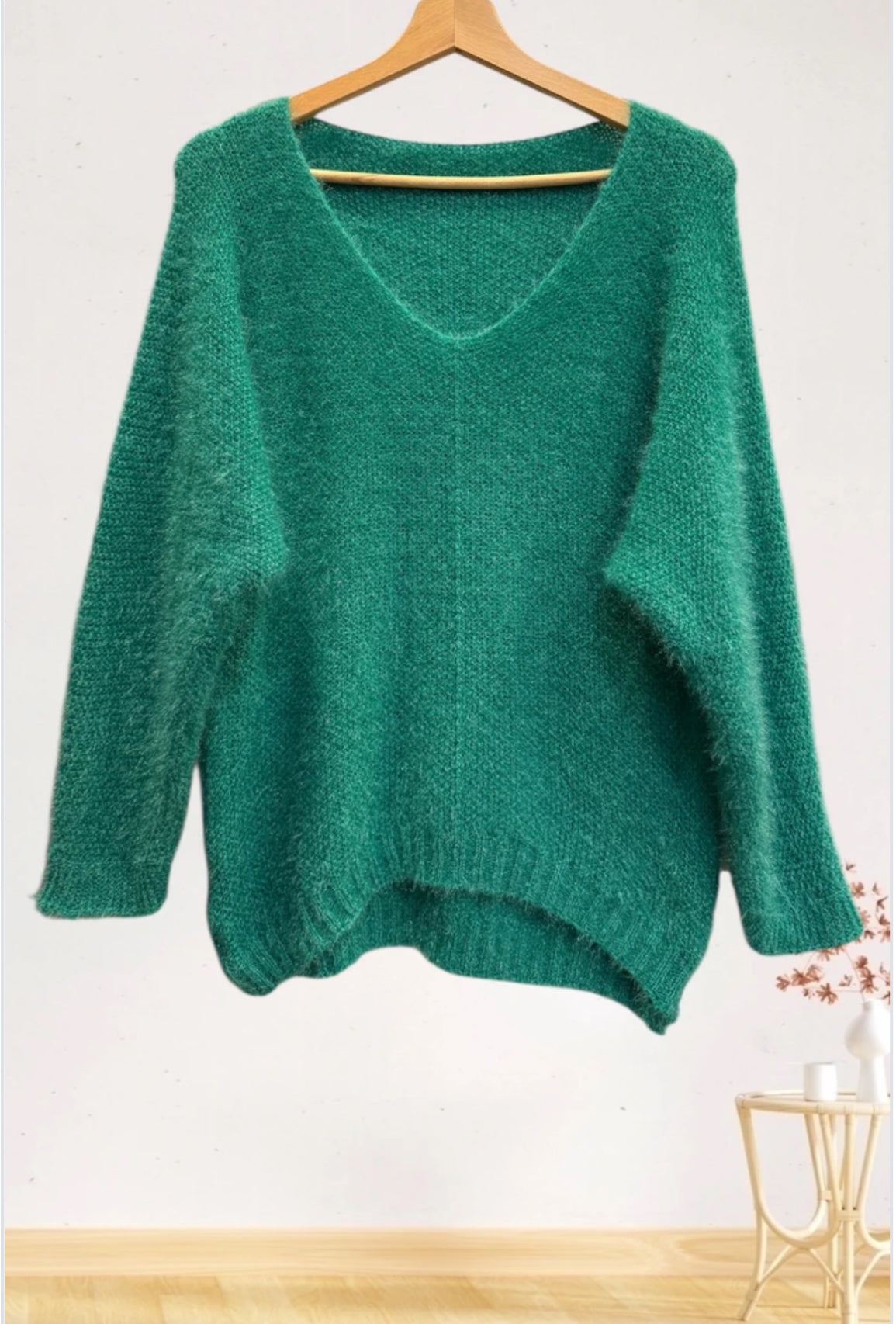 Pull Glow vert irisé