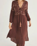 ROBE LONGUE BURGUNDI - NKN NEKANE